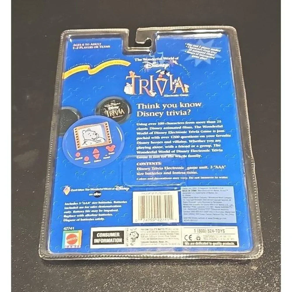 The Wonderful World of Disney Trivia Electronic Game Mattel New‎